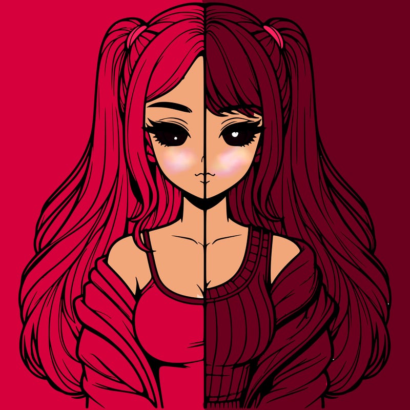 realistic girl split