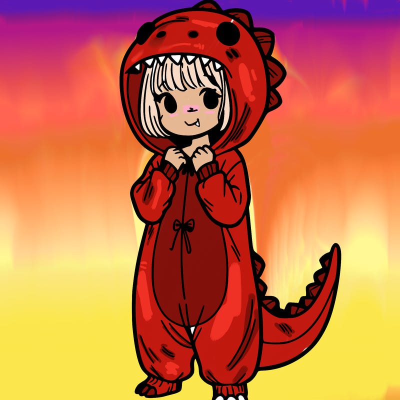 dino onesies on girl