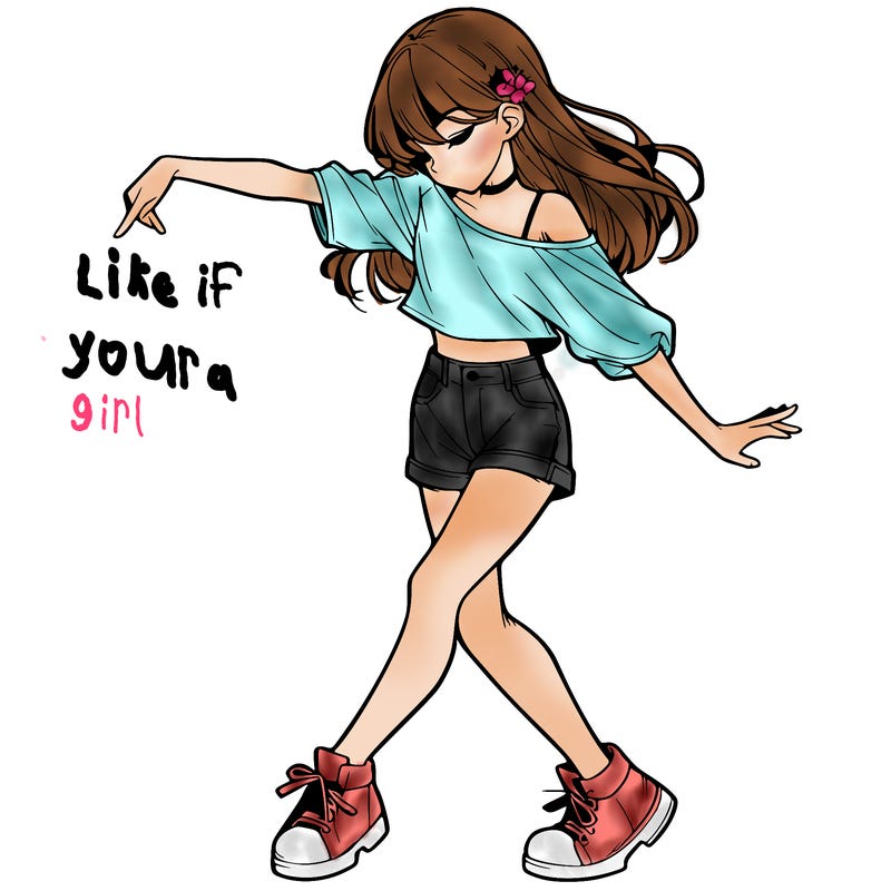 realistic girl danceing