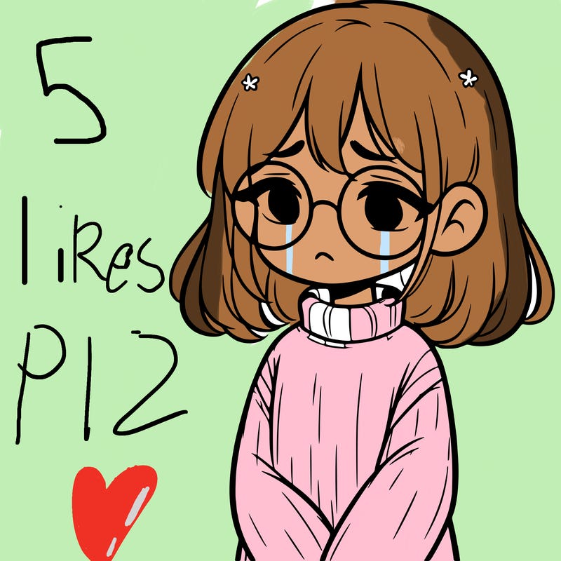 sad girl with glasses in a sweater