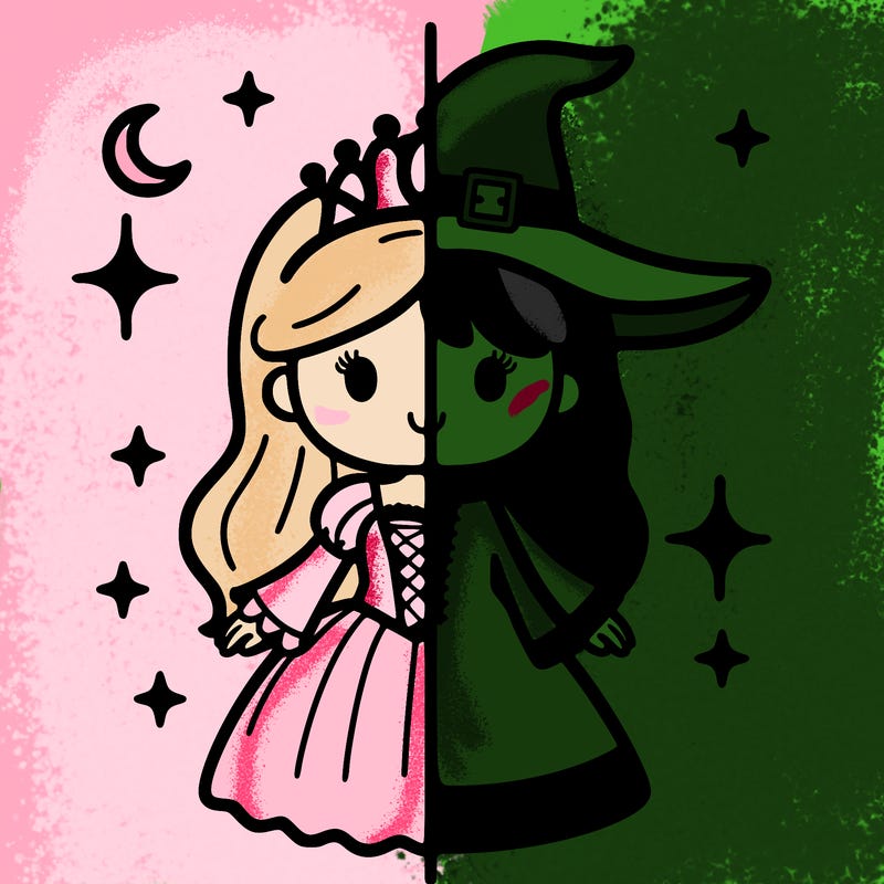 split princess and witch