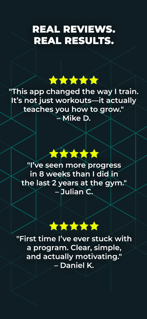 BEASTLY: Build Muscle Fast - Five star user reviews and testimonials for the Beastly fitness app