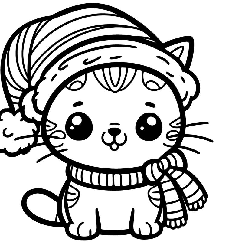 a cat wearing a santa hat