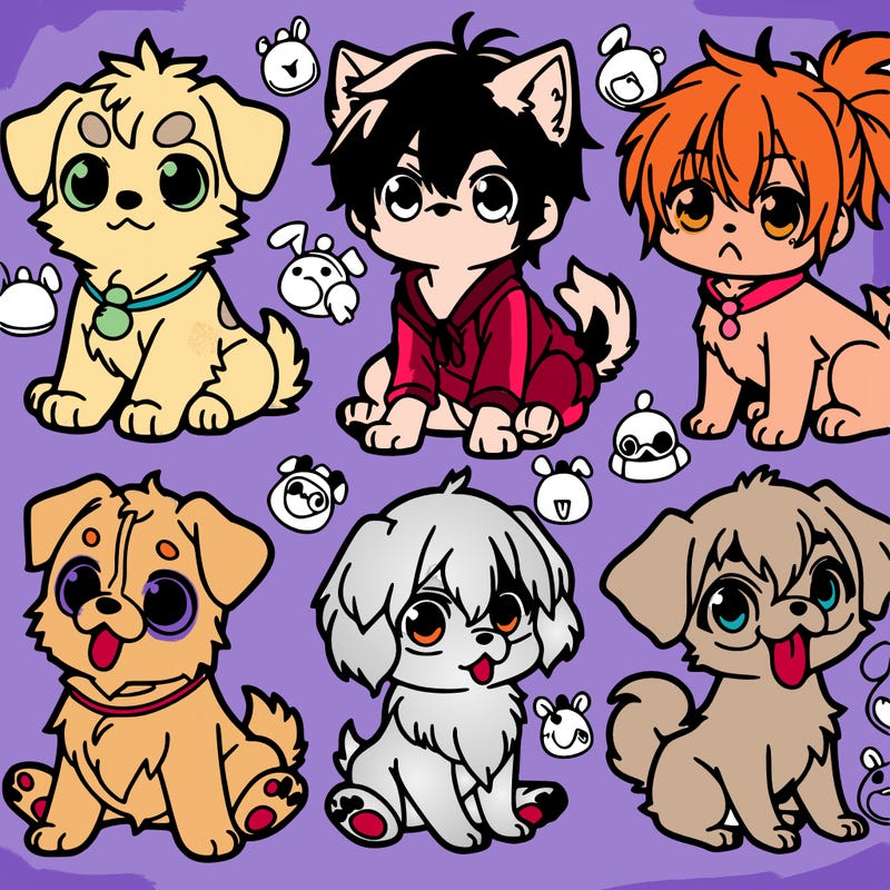 anime dogs