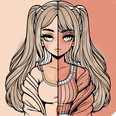 realistic girl split