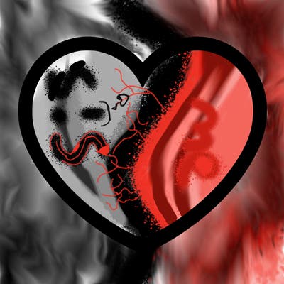 a blank heart