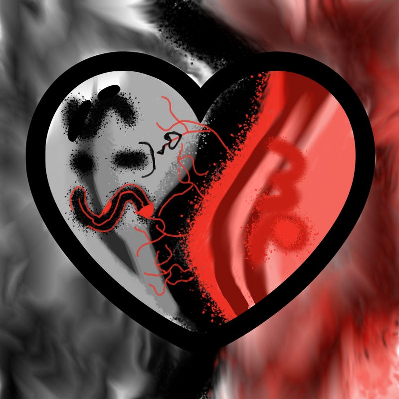 a blank heart