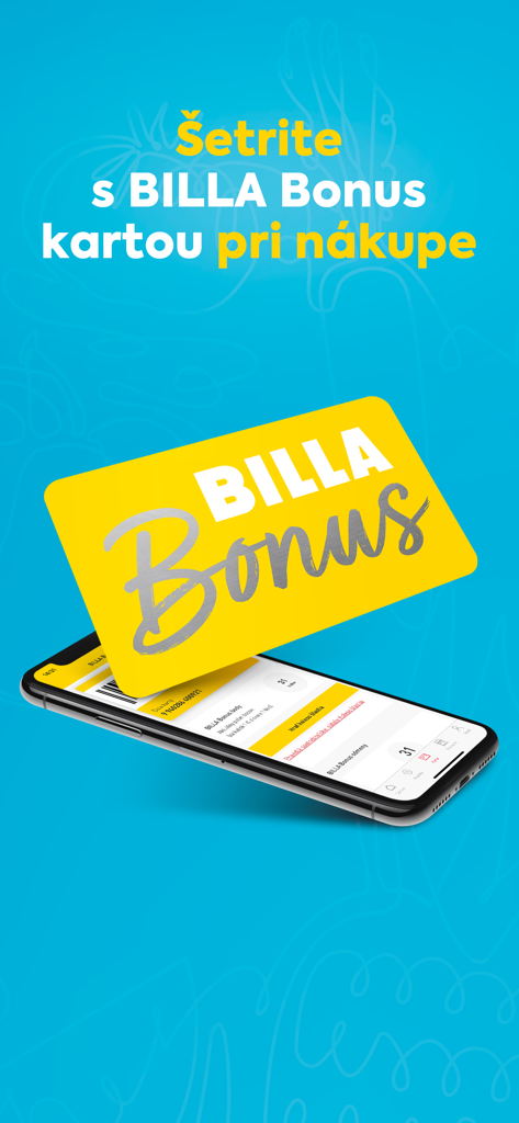 Ein Smartphone, das die BILLA Bonus digitale Kundenkarte für Einkaufsrabatte anzeigt