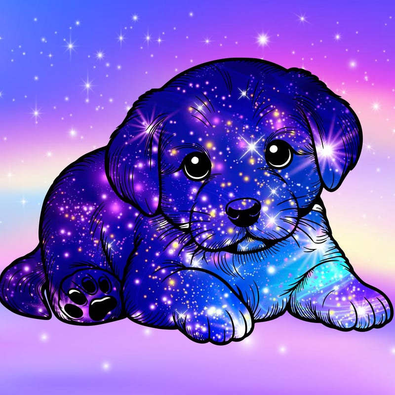 a cute realistic puppy