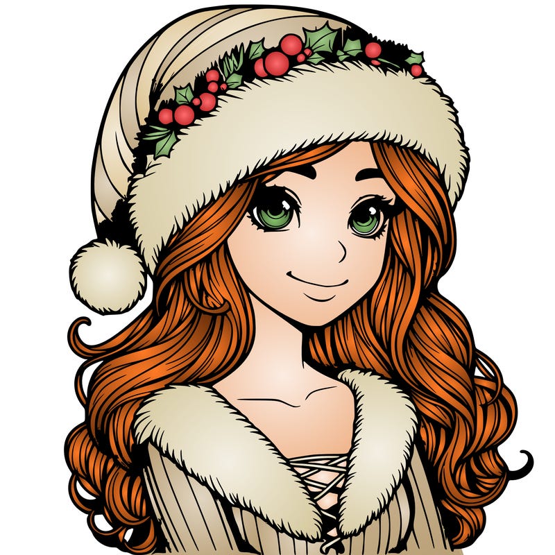 realistic christmas  girl