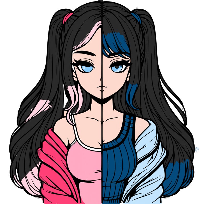 realistic girl split