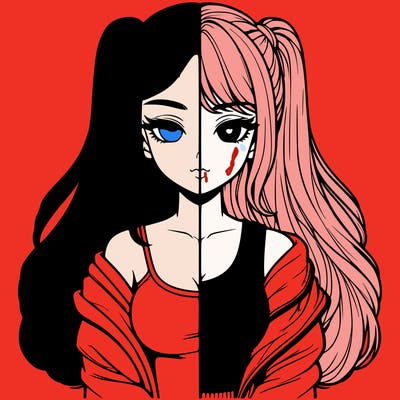 realistic girl split