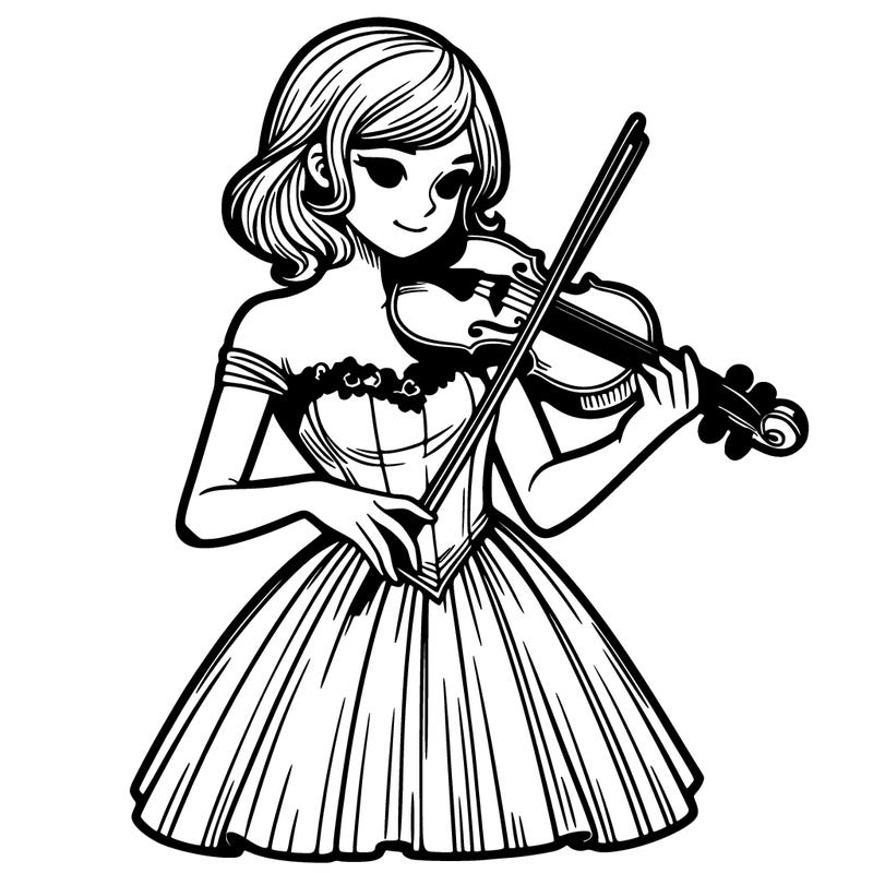 female violinist