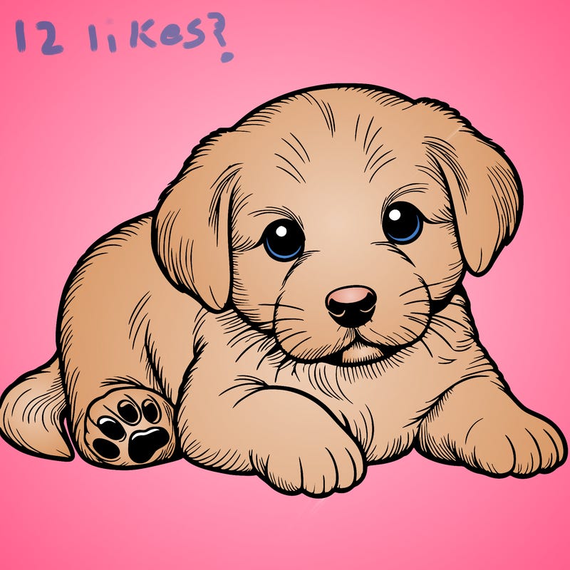 a cute realistic puppy