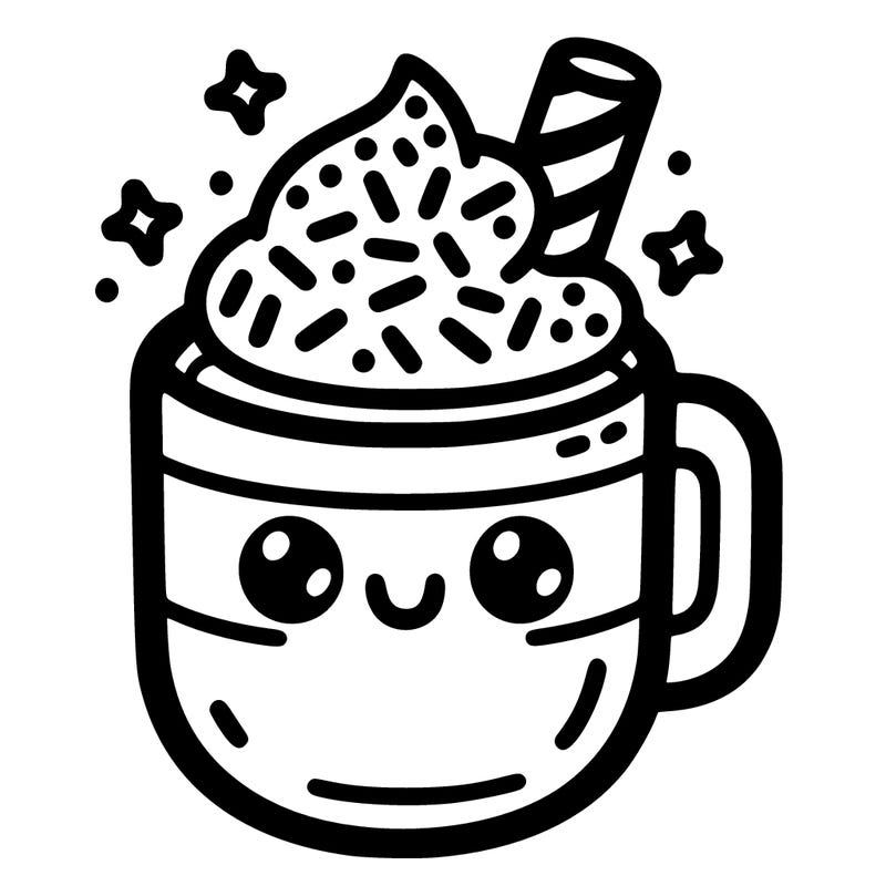 hot coco with sprinkles