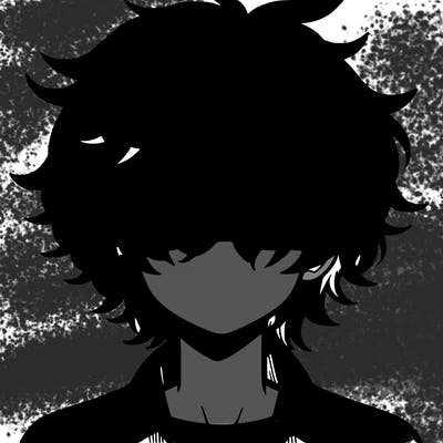 manga boy fluffy hair covering his eyes