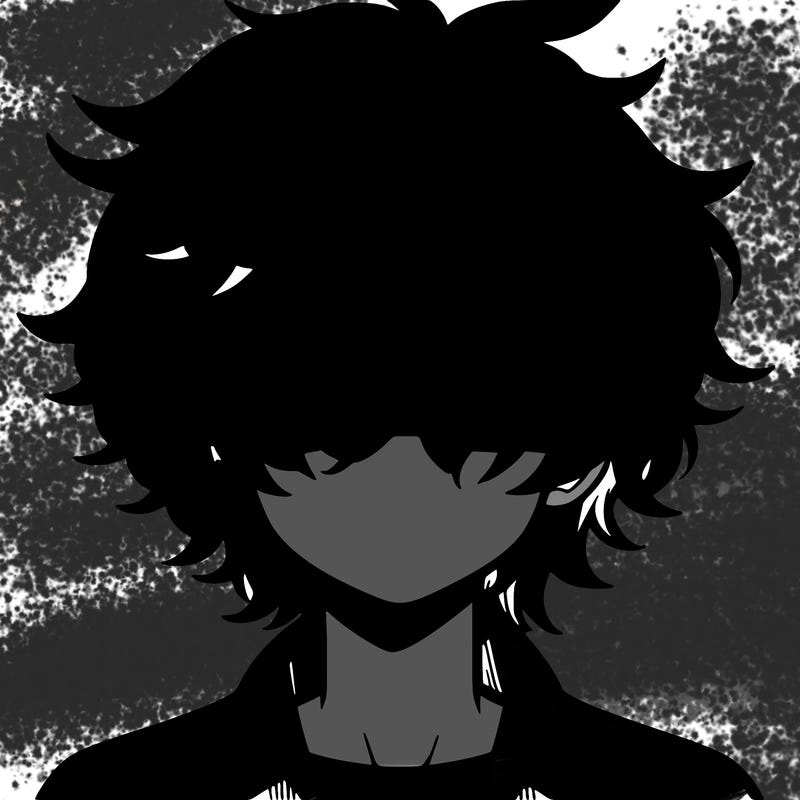 manga boy fluffy hair covering his eyes