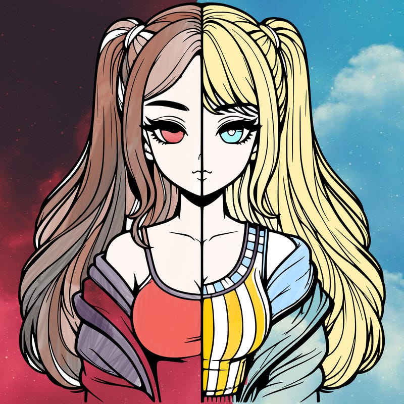 realistic girl split