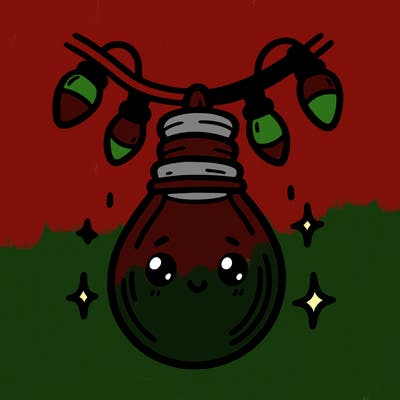 small bulb of a garland