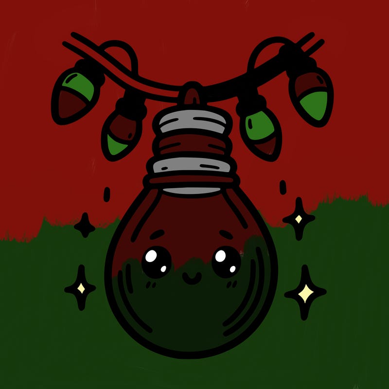 small bulb of a garland