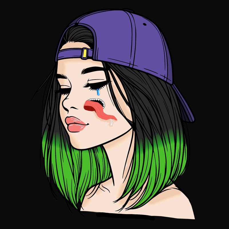 realistic  girl with a backwards hat