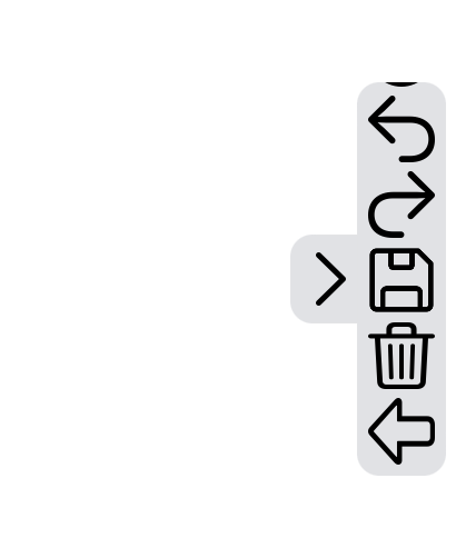 Paint - Draw & Sketch - Vertical toolbar with undo redo save and delete icons for a drawing app