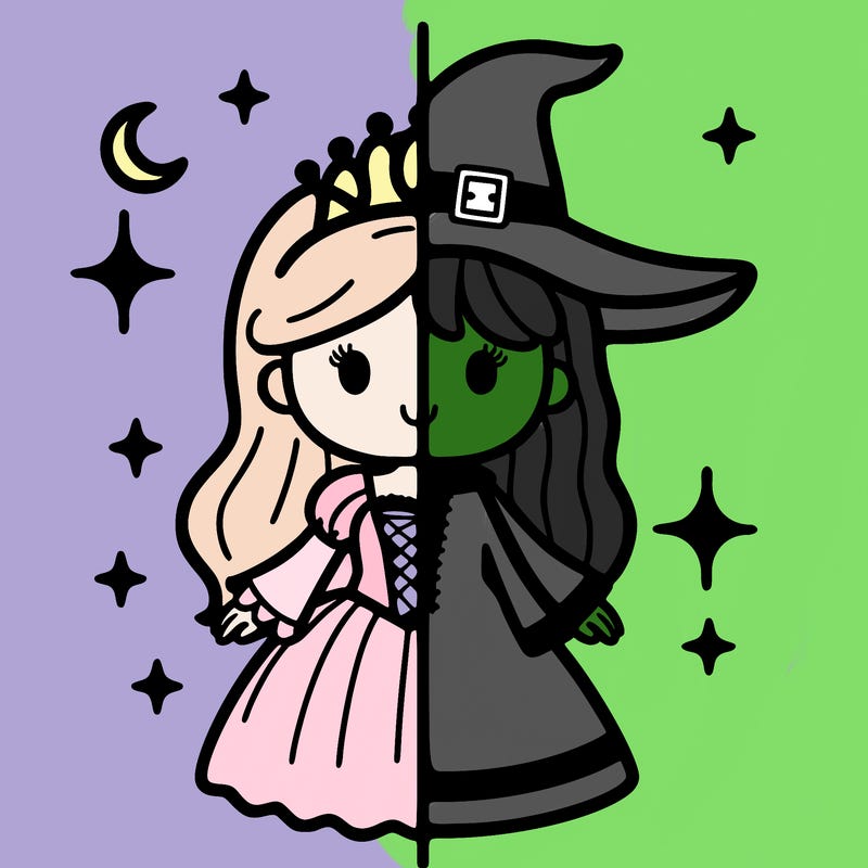 split princess and witch