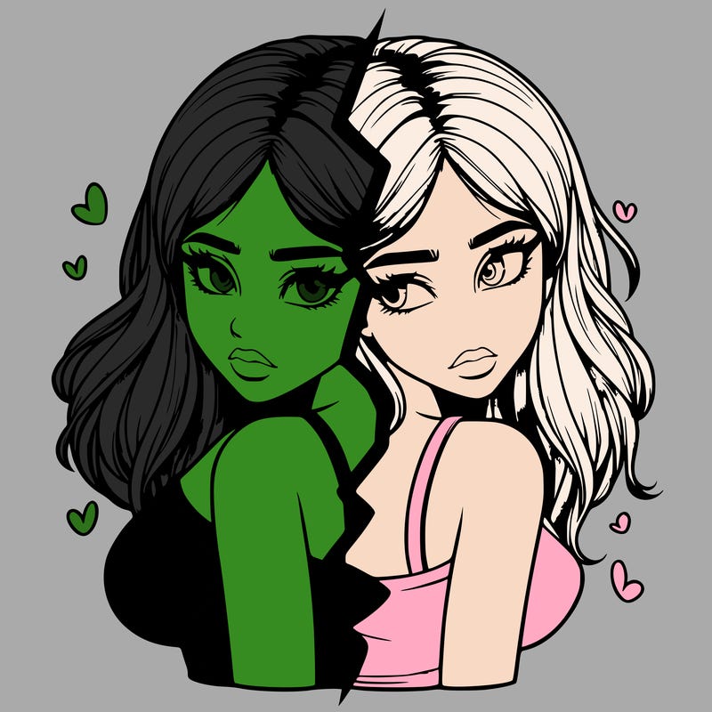 realistic girl split