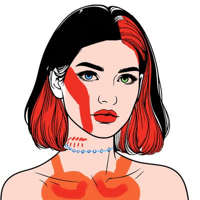 realistic portrait of woman