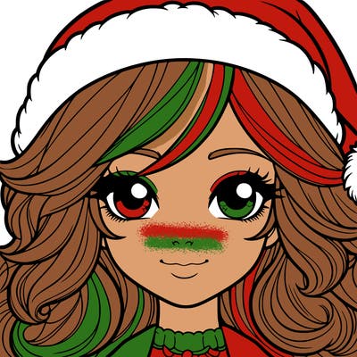 realistic christmas girl