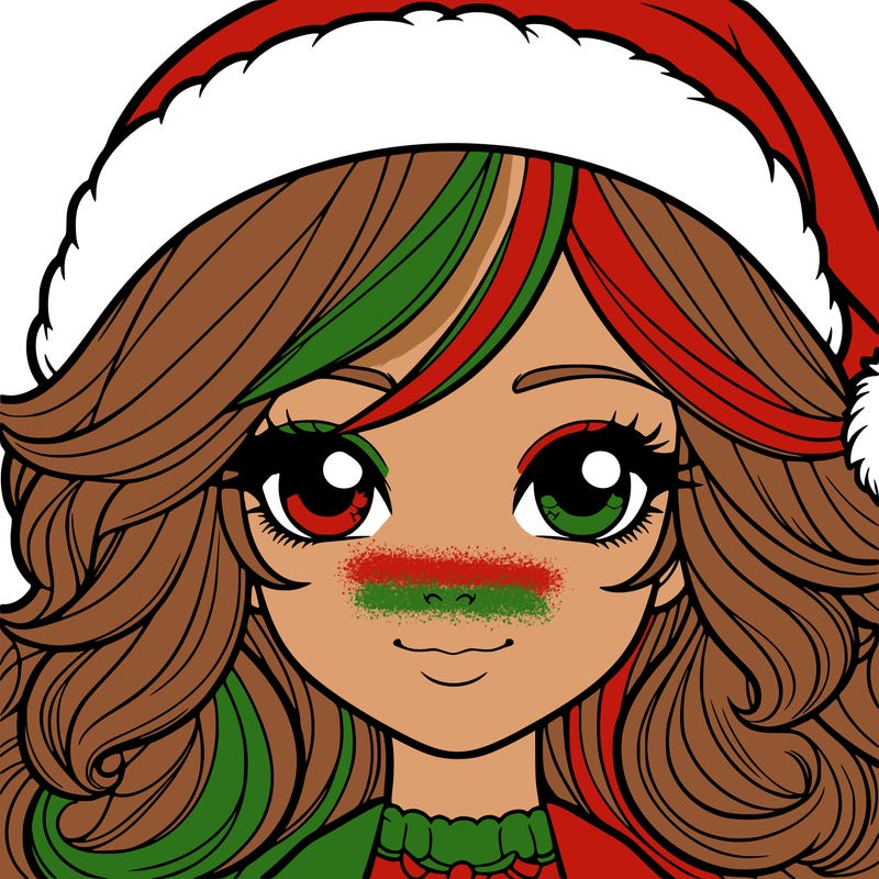 realistic christmas girl