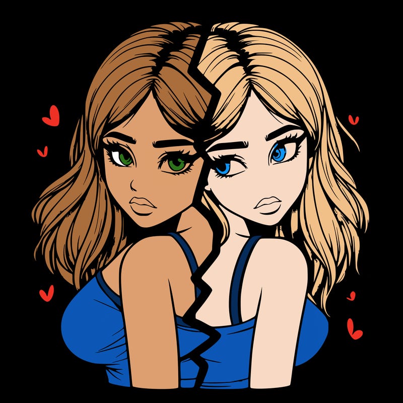 realistic girl split