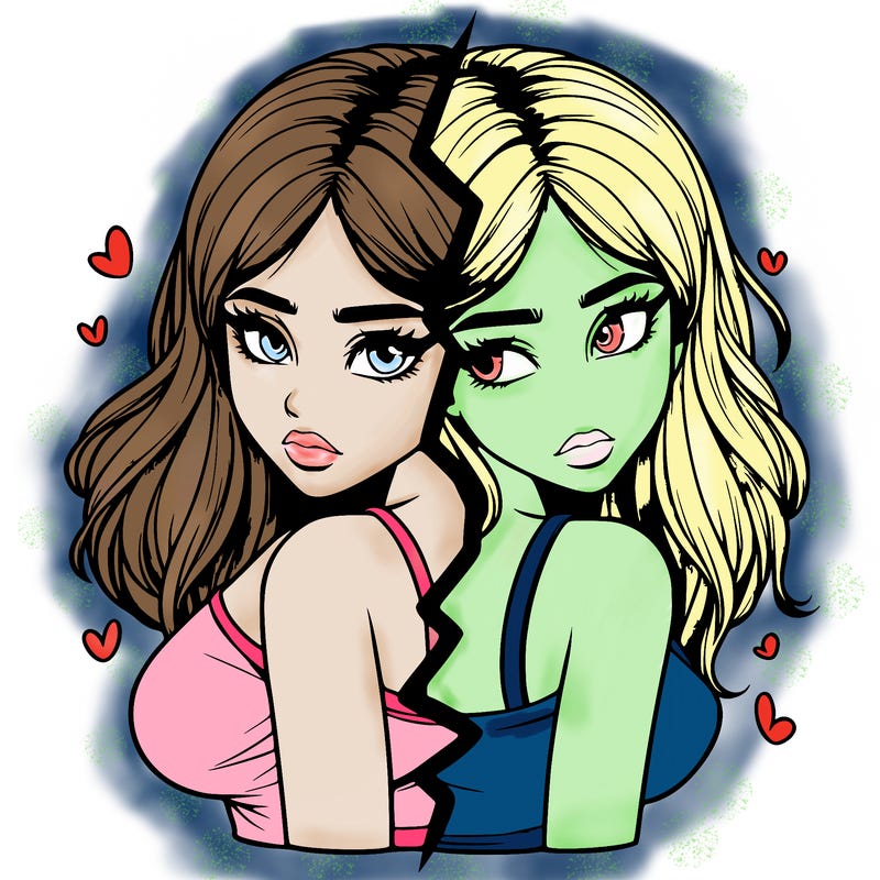 realistic girl split