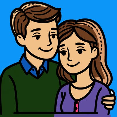 two adult people man and woman who share a deep connection