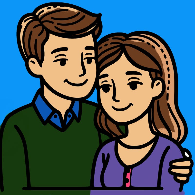 two adult people man and woman who share a deep connection