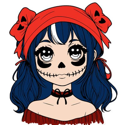 realistic girl halloween