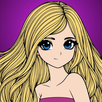 realistic girl pretty long hair