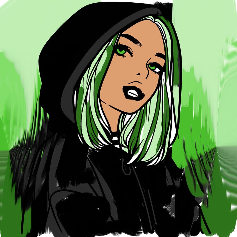 a realistic girl in a hoodie