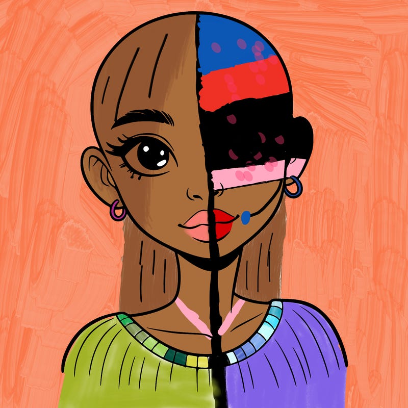 bald black girl