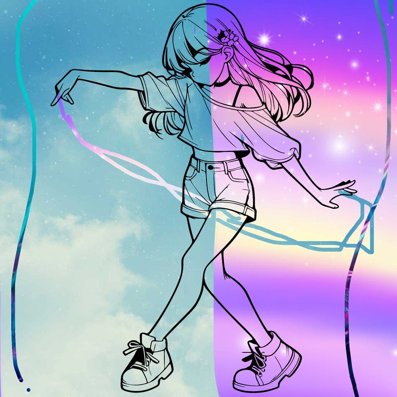 realistic girl danceing