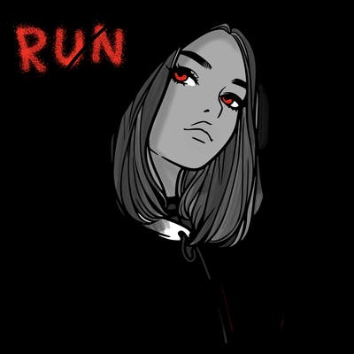 a realistic girl in a hoodie