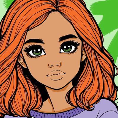 realistic girl whith cute eyes