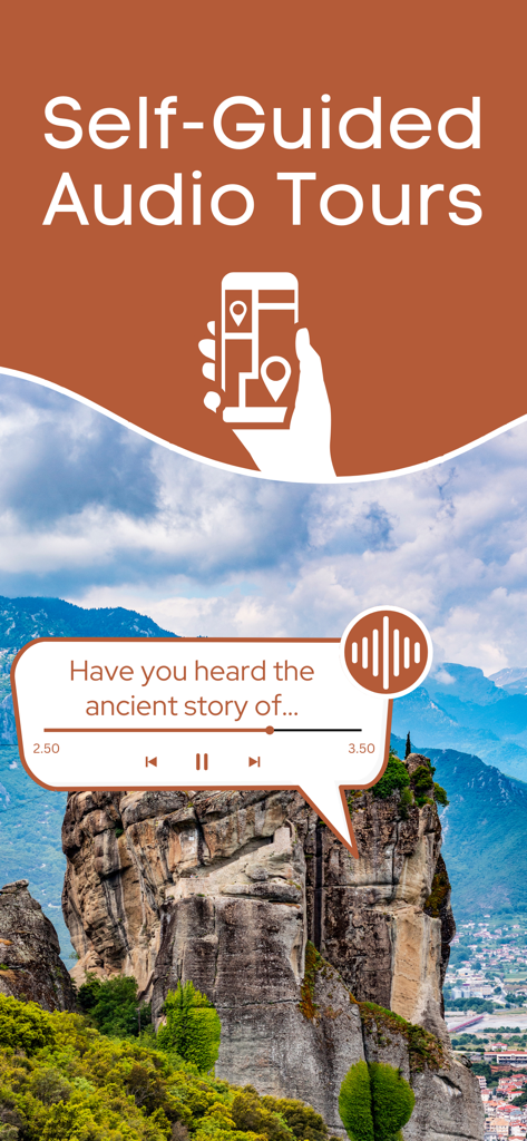 Meteora Monasteries Audio Tour - Meteora Monasteries self-guided audio tour app featuring GPS navigation and stories of the Greek cliffs.