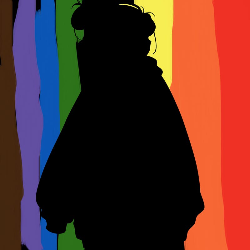 realistic girl with a oversized sweatshirt on and a bun