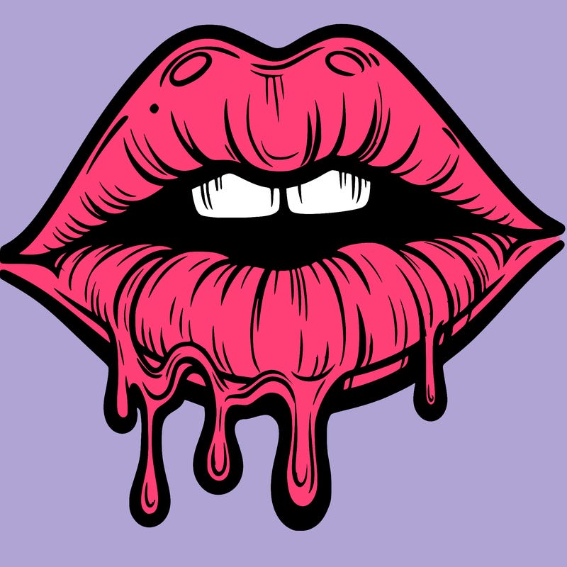 lips that look realistic and drip