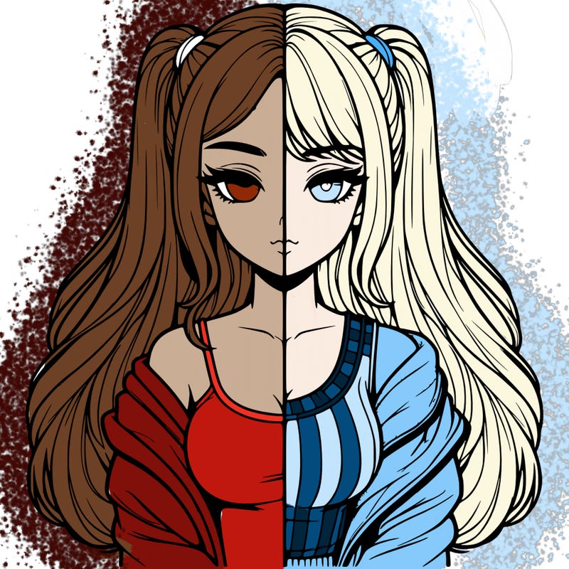 realistic girl split