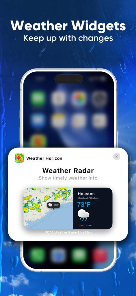 NOAA Weather Radar - SkyRadar - Widget meteo per iPhone che mostra la mappa radar live e la temperatura attuale per Houston