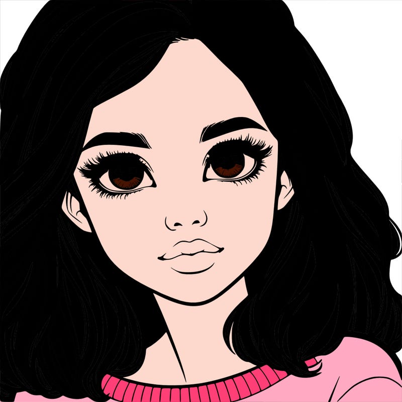 realistic girl whith cute eyes