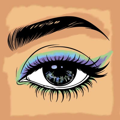 eye closed realistic