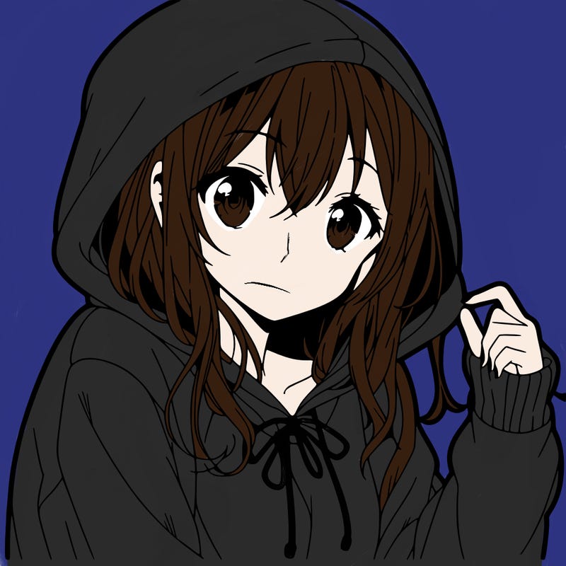 anime girls in a hoodie